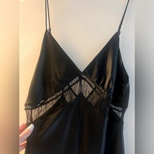 NWT Midi Black Silk Dress Kendall & Kylie